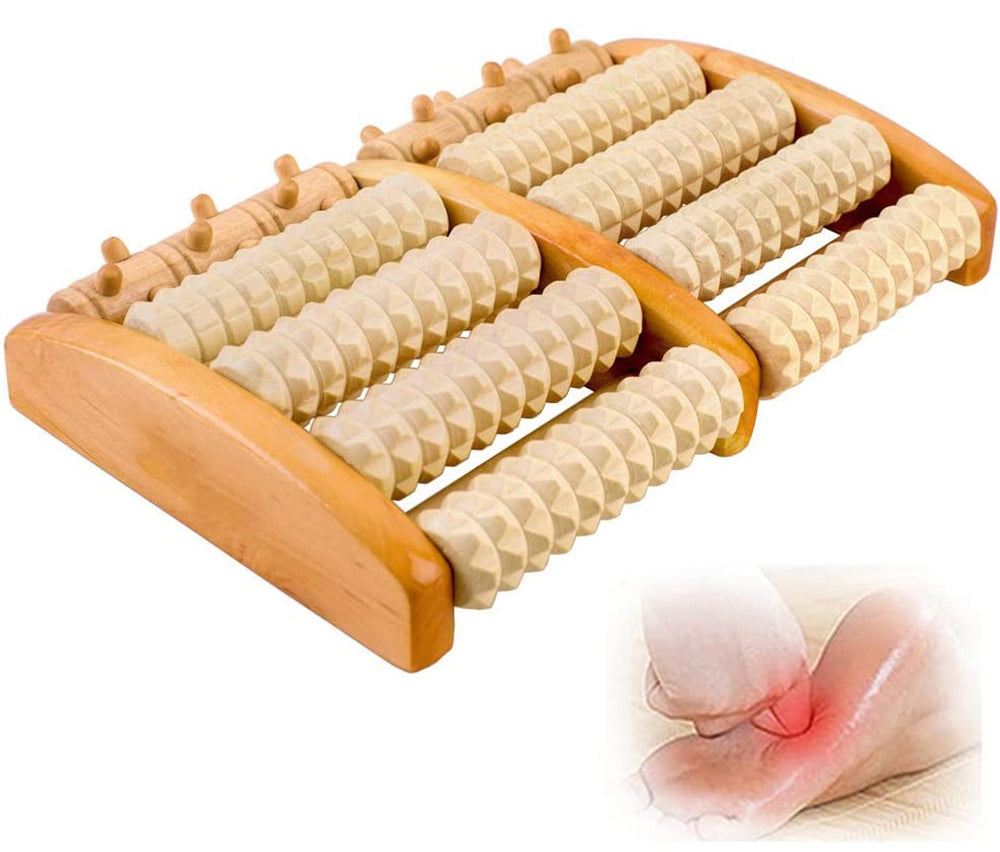 Wooden Foot Roller Massager with Nodes