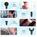 LCD Display Electric Massage Gun ball bullet flat and fork heads - Blessed Relief