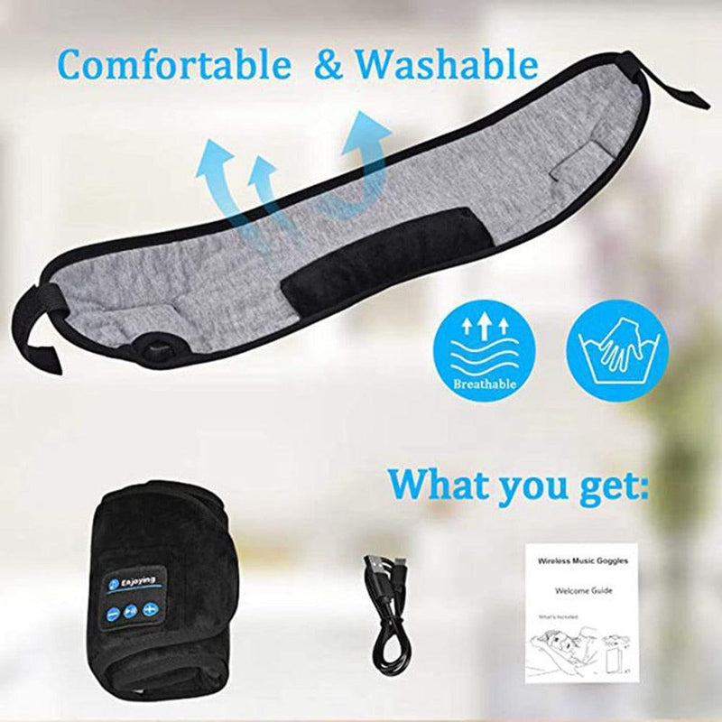 Bluetooth Sleeping Headphones Eye Mask comfortable and washable- Blessed Relief