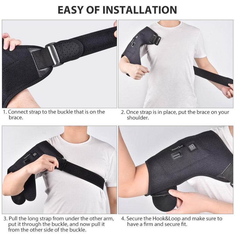 Heated Shoulder Brace with Non-Stop Heat