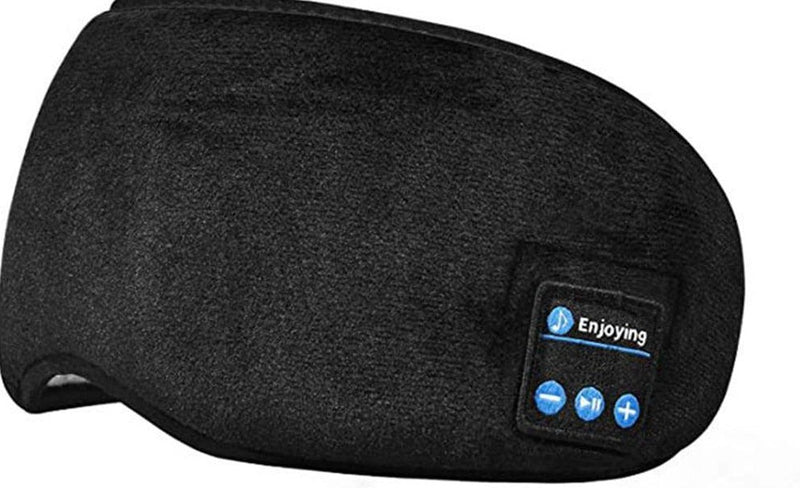 Bluetooth Sleeping Headphones Eye Mask black - Blessed Relief