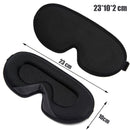 3D Memory Foam Silk Sleep Mask - Black - Blessed Relief
