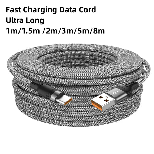 USB Type C extended fast charging cable